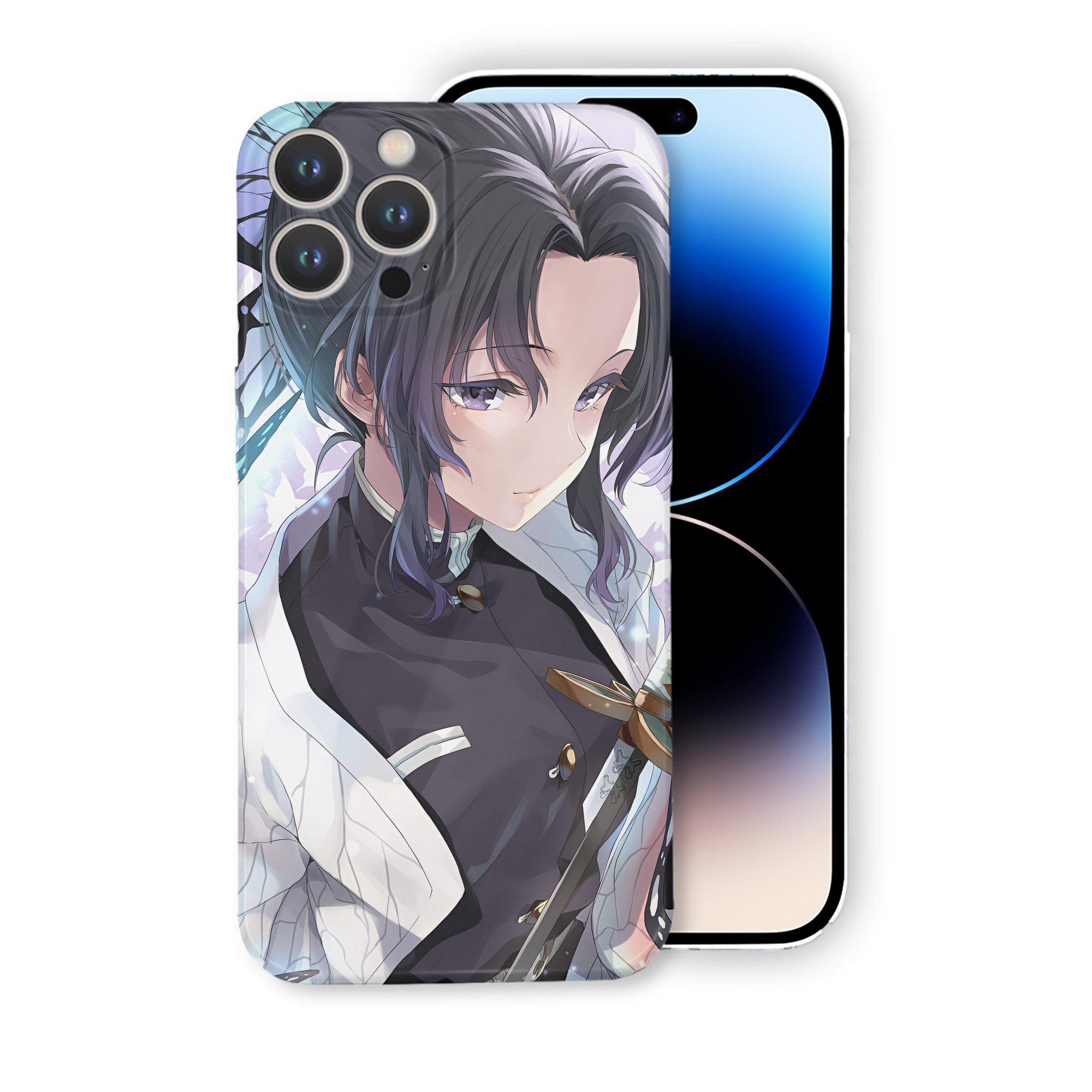 （画像用） 鬼滅の刃（きめつのやいば）蟲柱-胡蝶 しのぶ／こちょう しのぶ Kochou Shinobu 【iPhone 14シリーズ対応】ハードケース